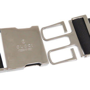 美品 グッチ 28566 GGキャンバス ブラック ウエストバッグ 黒 1368【中古】GUCCI