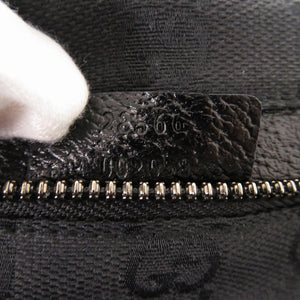 美品 グッチ 28566 GGキャンバス ブラック ウエストバッグ 黒 1368【中古】GUCCI