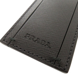 美品 プラダ ロボットチャーム キーリング付き レザー メタル ネイビー コインケース 1381【中古】PRADA