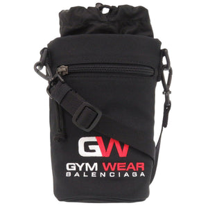 未使用 バレンシアガ ジムウェア ウェークエンド ボトルホルダー 618193 ナイロン ブラック ショルダーバッグ 黒 1384【中古】BALENCIAGA