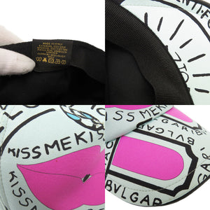 美品 ブルガリ オノマトブルガリ ベースボールキャップ ポップ (アップ) コーン 表参道 ポップアップストア限定品 シルク マルチカラー 帽子 キャップ 1385【中古】BVLGARI