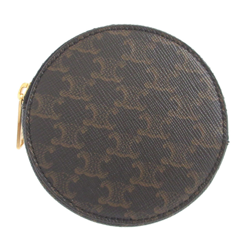 新品同様 セリーヌ トリオンフ PVC ブラック 黒 コインケース 財布 1387【中古】CELINE