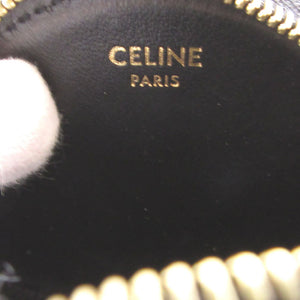 新品同様 セリーヌ トリオンフ PVC ブラック 黒 コインケース 財布 1387【中古】CELINE