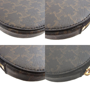 新品同様 セリーヌ トリオンフ PVC ブラック 黒 コインケース 財布 1387【中古】CELINE