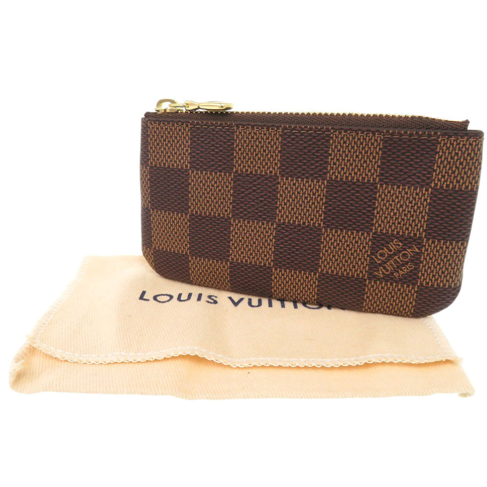 新品同様 ルイ ヴィトン ポシェットクレ ダミエ N62658 ダミエキャンバス ブラウン コインケース 財布 茶 LV 1388【中古】LOUIS VUITTON