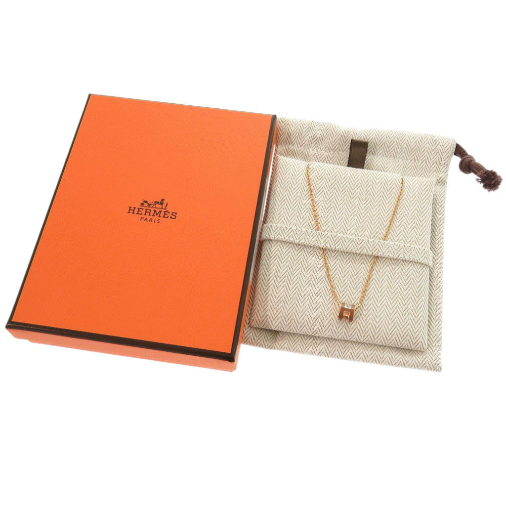 新品同様 エルメス ミニポップアッシュH メタル ニューゴールド ネックレス 1406【中古】HERMES