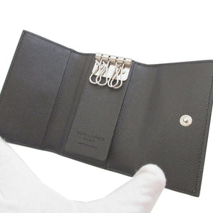 新品同様 サンローランパリ レザー ブラック 黒 4連 キーケース 1422【中古】SAINT LAURENT PARIS