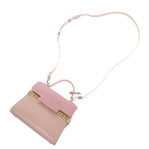 新品同様 デルボー タンペート スモール デルヴォー フォーエバーローズ AA0532AAMOARFDO レザー ピンク 2wayハンドバッグ 1430【中古】DELVAUX