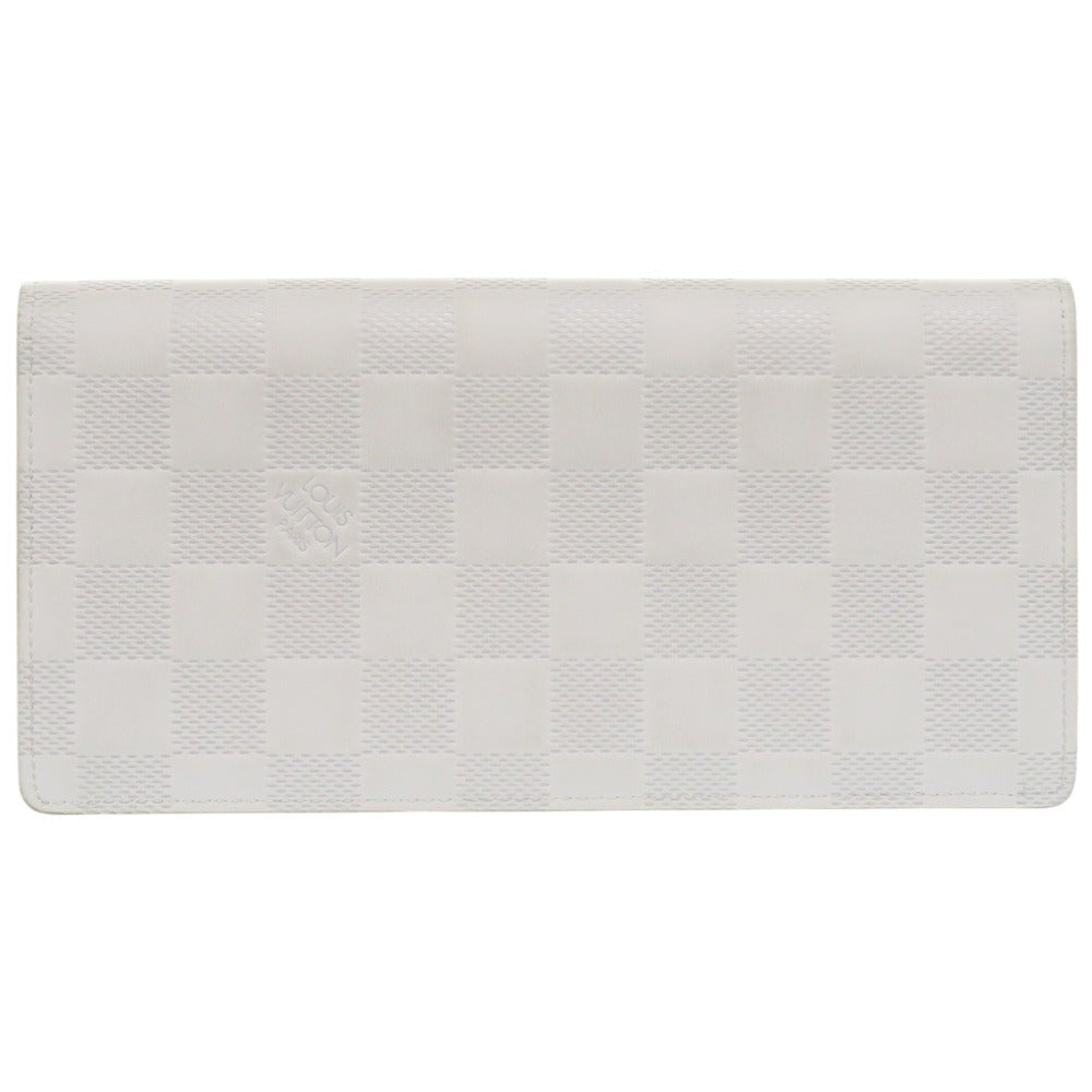 美品 ルイ ヴィトン ポルトフォイユ ブラザ ダミエ N60335 ダミエアンフィニ ホワイト 長財布 白 LV 1433【中古】LOUIS VUITTON