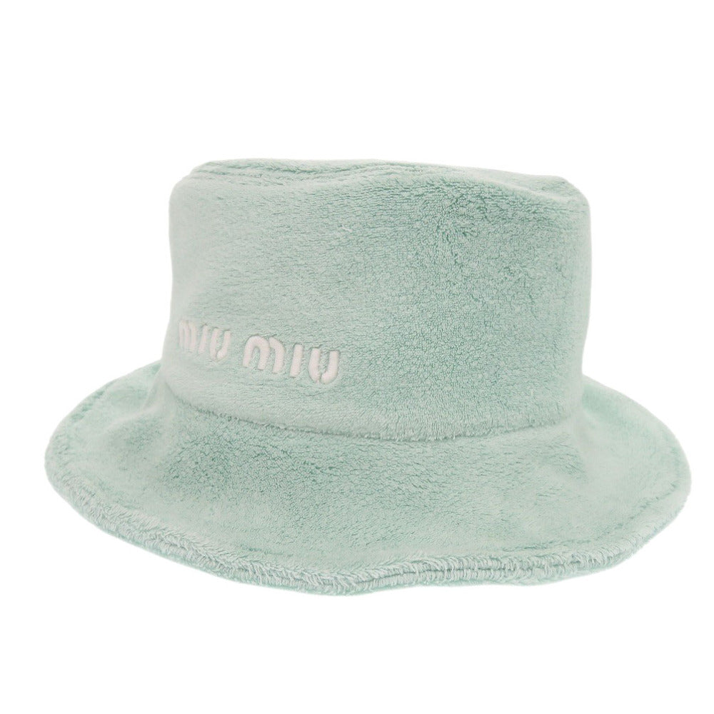 美品 ミュウミュウ バケットハット 5HC196 2DPO コットン ミントグリーン 帽子 緑 1444【中古】MIUMIU