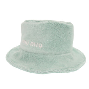 美品 ミュウミュウ バケットハット 5HC196 2DPO コットン ミントグリーン 帽子 緑 1444【中古】MIUMIU