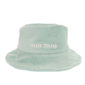 美品 ミュウミュウ バケットハット 5HC196 2DPO コットン ミントグリーン 帽子 緑 1444【中古】MIUMIU