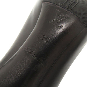 美品 ルイ ヴィトン オープントゥ カデナ サイズ36 レザー ブラック パンプス LV 1448【中古】LOUIS VUITTON