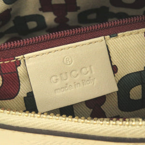 美品 グッチ グッチシマ アビー 190525 レザー アイボリー ワンショルダーバッグ ハンドバッグ 1453【中古】GUCC