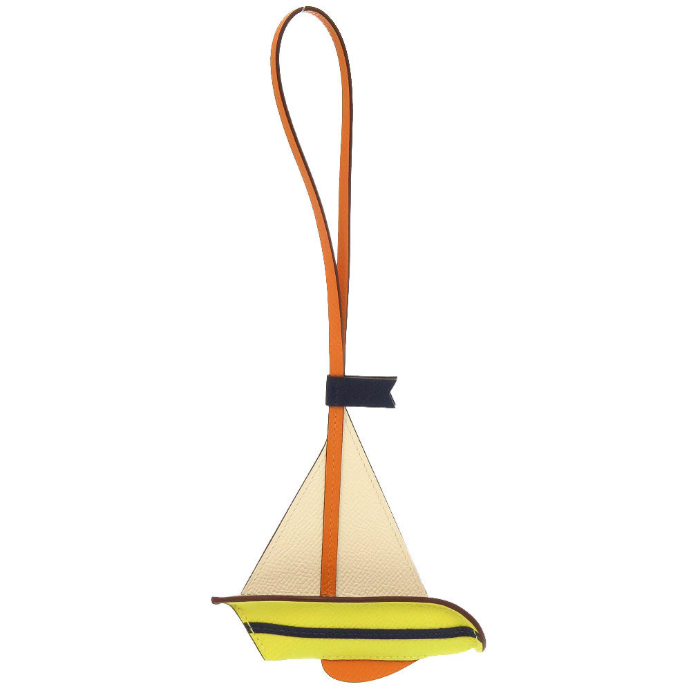 未使用 エルメス セイル24 ヨット ヴォーエプソン バレニア ナタ ライム W刻印 バッグチャーム 1504 【中古】 HERMES