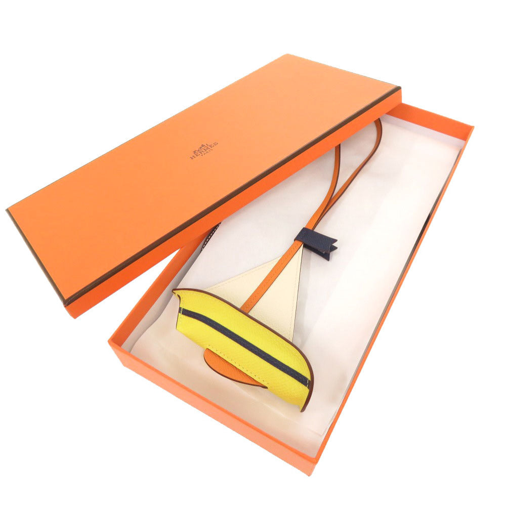 未使用 エルメス セイル24 ヨット ヴォーエプソン バレニア ナタ ライム W刻印 バッグチャーム 1504 【中古】 HERMES