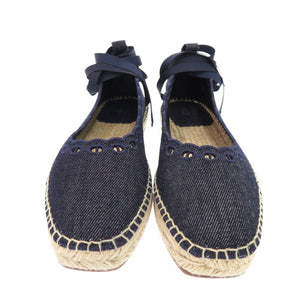 未使用 エルメス エスパドリーユ グァパ サイズ35 デニム ネイビー シューズ 1509【中古】HERMES