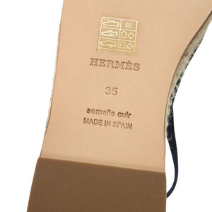 未使用 エルメス エスパドリーユ グァパ サイズ35 デニム ネイビー シューズ 1509【中古】HERMES