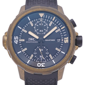 美品 IWC アクアタイマー エクスペディション チャールズ ダーウィン IW379503 自動巻き 腕時計 ラバー/ブロンズ ブラック 黒文字盤 1524【中古】インターナショナルウォッチカンパニー メンズ