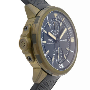 美品 IWC アクアタイマー エクスペディション チャールズ ダーウィン IW379503 自動巻き 腕時計 ラバー/ブロンズ ブラック 黒文字盤 1524【中古】インターナショナルウォッチカンパニー メンズ