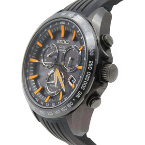 美品 セイコー アストロン GPS SBXB017 / 8X82-0AC0 ソーラー電波 腕時計 SS/セラミック/ラバー ブラック 黒文字盤 1525【中古】SEIKO メンズ