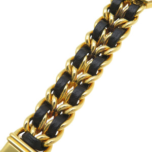 美品 シャネル プルミエール Mサイズ H0001 クオーツ 腕時計 SS ブラック 黒文字盤 1529【中古】CHANEL レディース