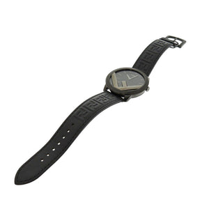 新品同様 フェンディ ラナウェイ 71000L レザー SS ブラック クオーツ 腕時計 黒文字盤 1531【中古】FENDI