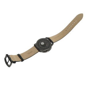 新品同様 フェンディ ラナウェイ 71000L レザー SS ブラック クオーツ 腕時計 黒文字盤 1531【中古】FENDI