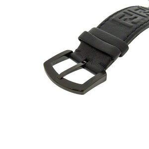 新品同様 フェンディ ラナウェイ 71000L レザー SS ブラック クオーツ 腕時計 黒文字盤 1531【中古】FENDI