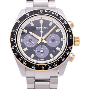 新品同様 セイコー プロスペックス スピードタイマー クロノグラフ SBDL113 / V192-0AH0 ソーラー 腕時計 SS ブラック 黒文字盤 1536【中古】SEIKO メンズ