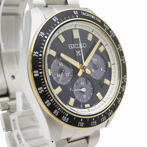 新品同様 セイコー プロスペックス スピードタイマー クロノグラフ SBDL113 / V192-0AH0 ソーラー 腕時計 SS ブラック 黒文字盤 1536【中古】SEIKO メンズ