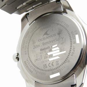新品同様 カシオ オシアナス マンタ 20周年記念モデル SG-1AJR / OCW-S7000 ソーラー電波 腕時計 チタン ブラック 黒文字盤 1537【中古】CASIO メンズ