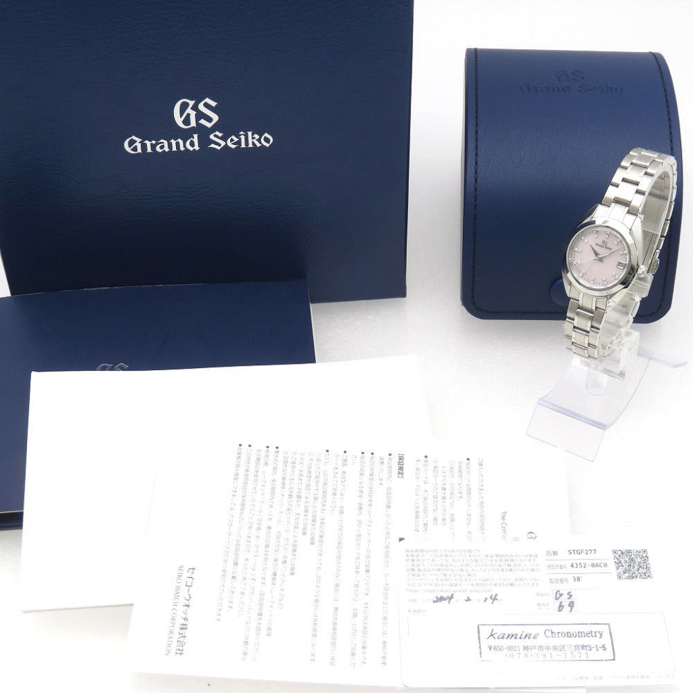 美品 セイコー グランドセイコー エレガンスコレクション インデックスダイヤ22石 シェル文字盤 STGF277 / 4J52-0AC0 クオーツ 腕時計 ピンク 1538【中古】SEIKO レディース