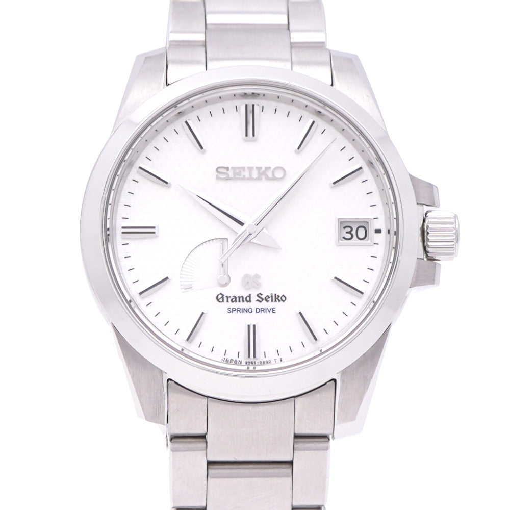 新品同様 セイコー グランドセイコー スプリングドライブ SBGA025 / 9R65-0AG1 パワーリザーブ 腕時計 SS ホワイト 白文字盤 1539【中古】SEIKO メンズ
