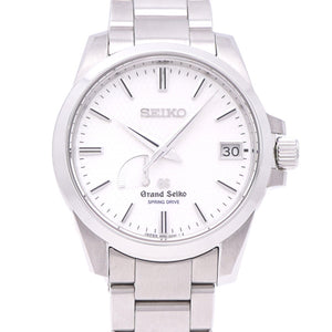 新品同様 セイコー グランドセイコー スプリングドライブ SBGA025 / 9R65-0AG1 パワーリザーブ 腕時計 SS ホワイト 白文字盤 1539【中古】SEIKO メンズ