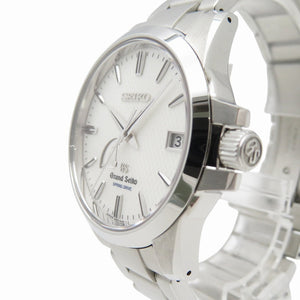 新品同様 セイコー グランドセイコー スプリングドライブ SBGA025 / 9R65-0AG1 パワーリザーブ 腕時計 SS ホワイト 白文字盤 1539【中古】SEIKO メンズ