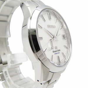 新品同様 セイコー グランドセイコー スプリングドライブ SBGA025 / 9R65-0AG1 パワーリザーブ 腕時計 SS ホワイト 白文字盤 1539【中古】SEIKO メンズ