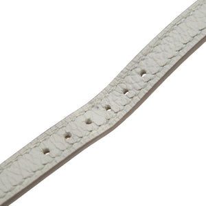 美品 エルメス ギャロップ ドゥ エルメス MM ダイヤベゼル GA1.130 クオーツ 腕時計 SS/ダイヤモンド/レザー ホワイト 白文字盤 1541【中古】HERMES レディース