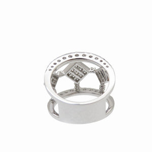 新品同様 K18WG ダイヤ1.31ct リング 指輪 ダイヤモンド/ホワイトゴールド 14号 ジュエリー 1548【中古】レディース