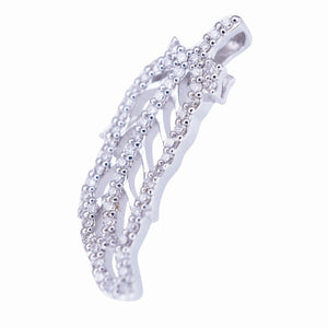 美品 ヨン シンボル フェザー S ペンダント トップ K10WG LGD 0.43ct ホワイトゴールド/ラボグロウンダイヤモンド ホワイトゴールド ジュエリー 1551【中古】YON