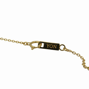 美品 ヨン シンボル フェザー S ペンダント ネックレス K10YG LGD 0.43ct イエローゴールド/ラボグロウンダイヤモンド ゴールド ジュエリー 1552【中古】YON