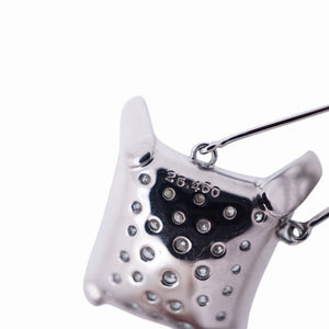 美品 アクアマリン26.46ct ダイヤ2.69ct K18WG ブローチ 750 ホワイトゴールド ダイヤモンド ブルー 1556【中古】ジュエリー