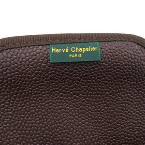 美品 エルベ シャプリエ リュクス舟型トートS 701GP コーティングキャンバス ブラウン ボルドー 1561【中古】Herve Chapelier