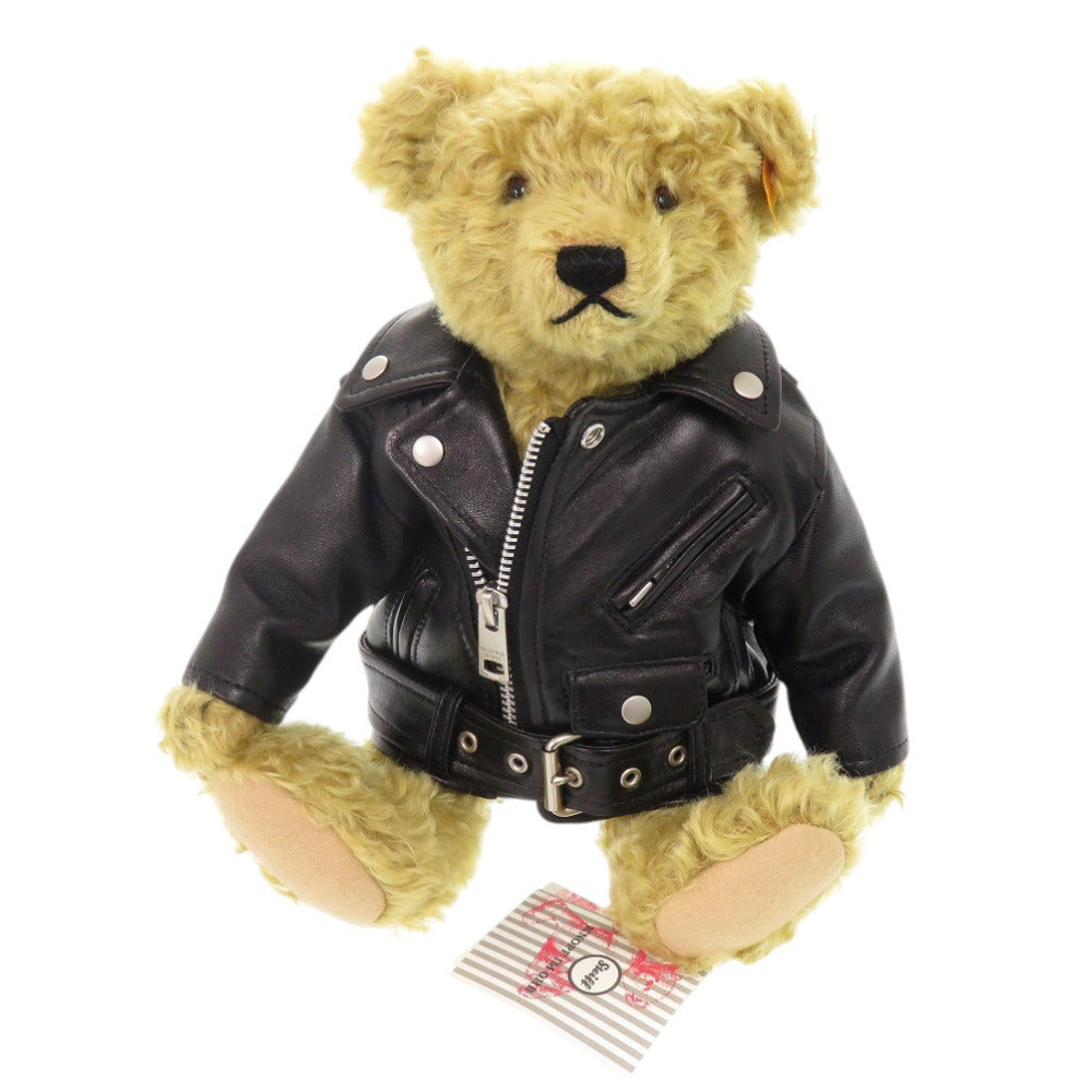 新品同様 ビューティフルピープル steiff ライダース ベア ウォレット モヘア/シープレザー ライトブラウン ぬいぐるみ 1564【中古】beautiful people