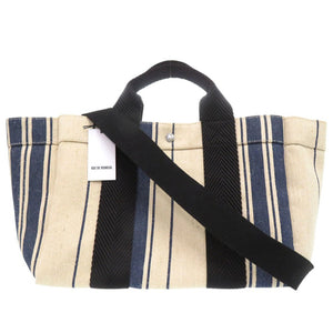 未使用品 リュ ドゥ ヴェルヌイユ 2way トートバッグ リュ ドゥ ベルヌイユ キャンバス 麻 1628【中古】RUE DE VERNEUIL