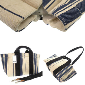 未使用品 リュ ドゥ ヴェルヌイユ 2way トートバッグ リュ ドゥ ベルヌイユ キャンバス 麻 1628【中古】RUE DE VERNEUIL