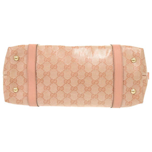 美品 グッチ GGクリスタル 141470 コーティングキャンバス ピンク ハンドバッグ 1635【中古】GUCCI