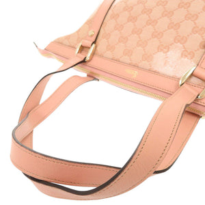 美品 グッチ GGクリスタル 141470 コーティングキャンバス ピンク ハンドバッグ 1635【中古】GUCCI