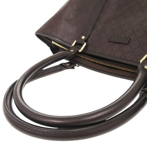 美品 グッチ ディアマンテ 223668 レザー ダークブラウン トートバッグ ビジネスバッグ 1636【中古】GUCCI メンズ