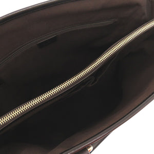 美品 グッチ ディアマンテ 223668 レザー ダークブラウン トートバッグ ビジネスバッグ 1636【中古】GUCCI メンズ